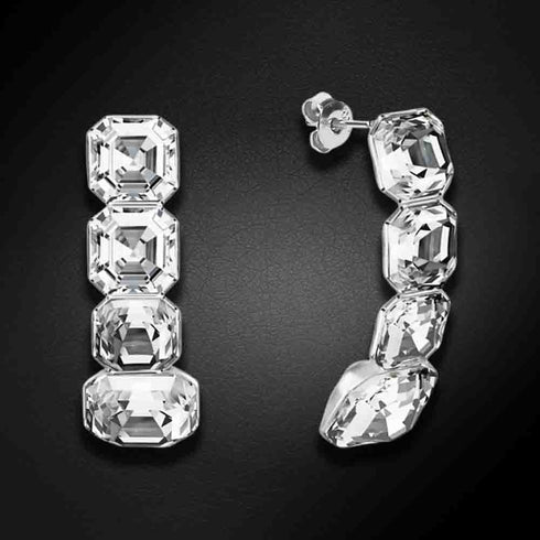 Серебряные серьги "Imperial" с кристаллами Swarovski™